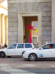 Taxi cabs in Milano Italy